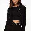 Sweaters & Cardigans | Sweaters-Dynamite Gabrielle Bouclé Cardigan Black