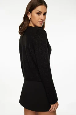 Sweaters & Cardigans | Sweaters-Dynamite Gabrielle Bouclé Cardigan Black