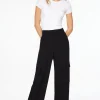 Pants | Wide Leg Pants-Dynamite Gemma Wide Leg Cargo Pants Black