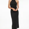 Dresses & Jumpsuits | Midi & Maxi Dresses-Dynamite Halter Bodycon Maxi Dress Black