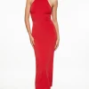 Dresses & Jumpsuits | Midi & Maxi Dresses-Dynamite Halter Bodycon Maxi Dress Red