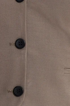 Blazers & Vests | Vests-Dynamite Halter Button Vest Brown