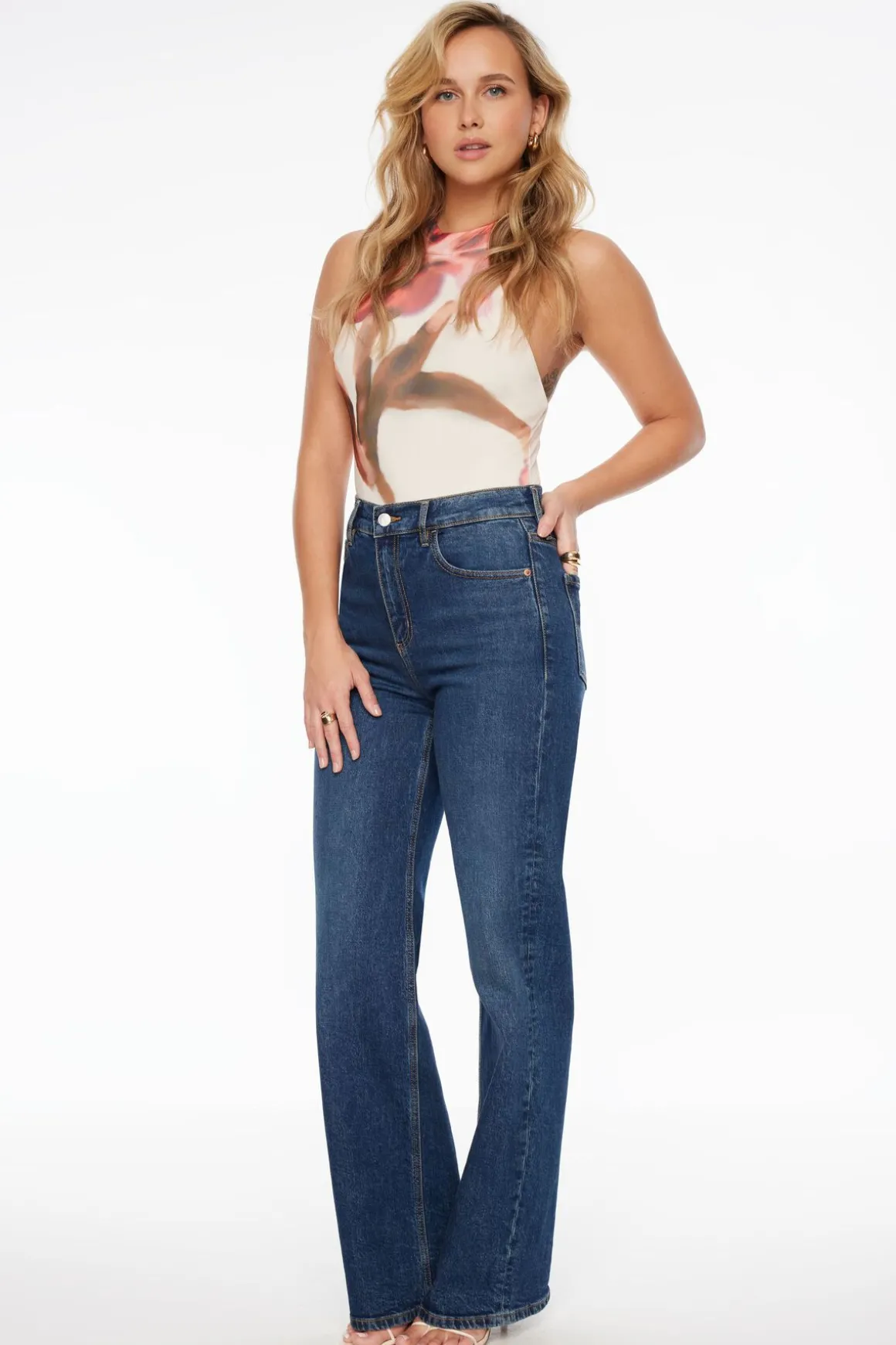 Tees & Tanks | Tees & Tanks-Dynamite Halter Open Back Mesh Bodysuit Coral