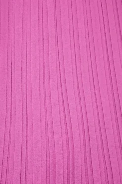 Sleeveless Tops-Dynamite Halter Pleated Top Purple