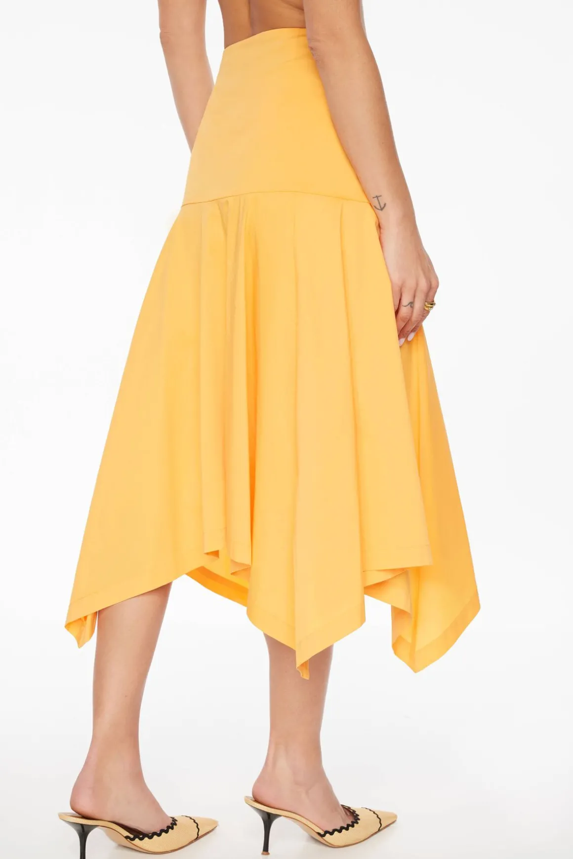 Skirts & Skorts | Skirts-Dynamite Handkerchief Midi Skirt Orange