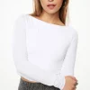 Tees & Tanks | Tees & Tanks-Dynamite Havyn Boatneck Jersey Crop Top