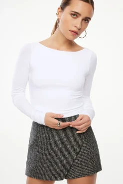 Tees & Tanks | Tees & Tanks-Dynamite Havyn Boatneck Jersey Crop Top