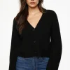 Sweaters & Cardigans | Sweaters-Dynamite Heavenlyarn™ Abbey Cropped Cardigan Black