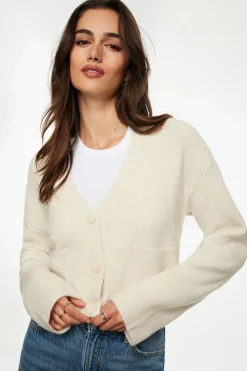 Sweaters & Cardigans | Sweaters-Dynamite Heavenlyarn™ Abbey Cropped Cardigan Brown