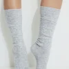 Socks & Tights-Dynamite Heavenlyarn™ Cable Knit Calf High Socks Gray