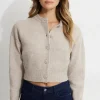 Sweaters & Cardigans | Cardigans-Dynamite Heavenlyarn™ Catherine Crewneck Cardigan Brown