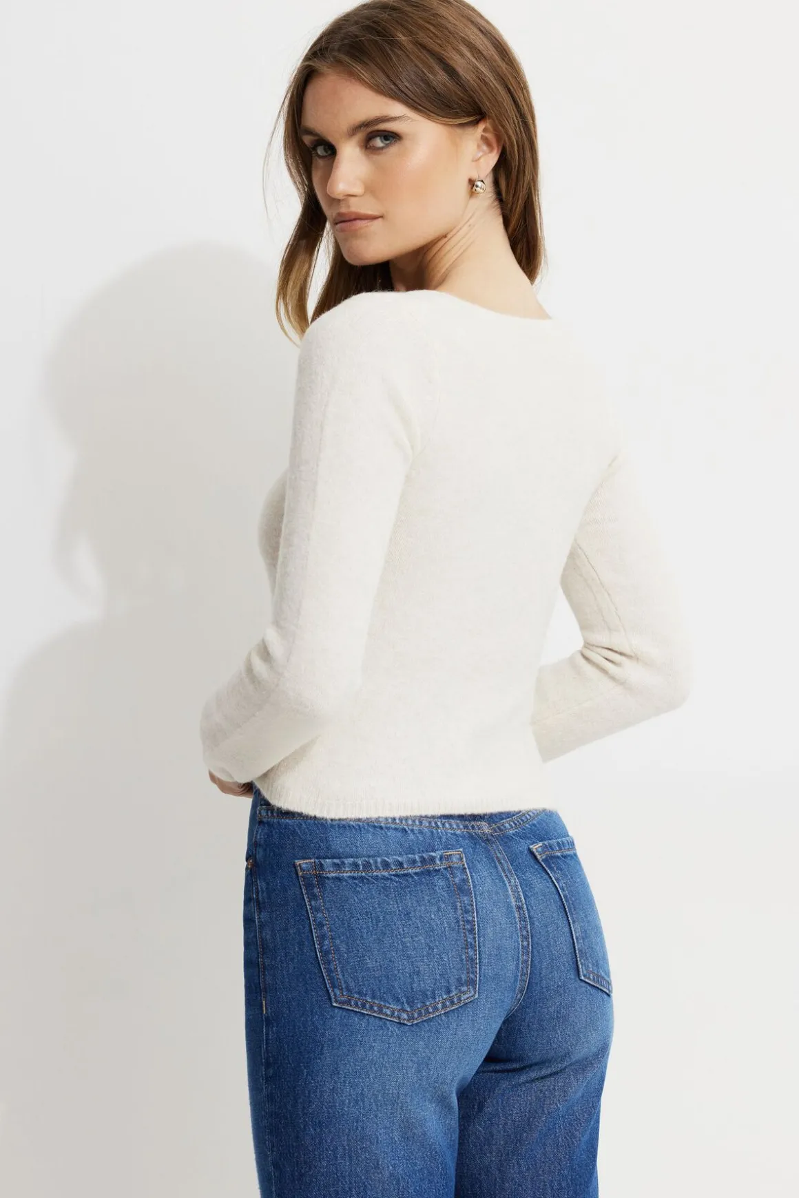 Sweaters & Cardigans | Sweaters-Dynamite Heavenlyarn™ Cropped Cardigan Brown