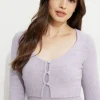 Sweaters & Cardigans | Online Exclusives-Dynamite Heavenlyarn™ Cropped Flyaway Cardigan Purple
