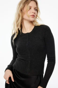 Sweaters & Cardigans | Cardigans-Dynamite Heavenlyarn™ Fitted Cardigan Gray