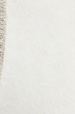 Sweaters & Cardigans | Bestsellers-Dynamite Heavenlyarn™ Jewel Trim Tank Top White