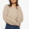 Sweaters & Cardigans | Long Sleeve Tops-Dynamite Heavenlyarn™ Luana Cable Knit Sweater Brown