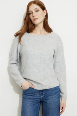 Sweaters & Cardigans | Online Exclusives-Dynamite Heavenlyarn™ Open Back Sweater Gray