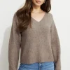 Sweaters & Cardigans | Online Exclusives-Dynamite Heavenlyarn™ V-Neck Sweater Brown