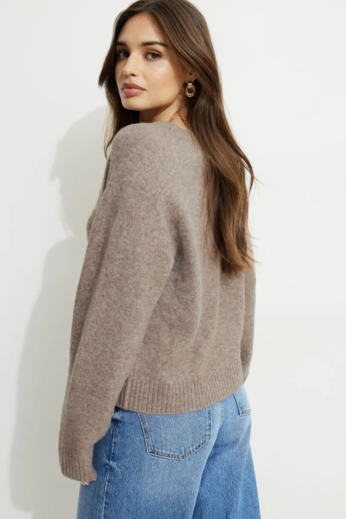 Sweaters & Cardigans | Online Exclusives-Dynamite Heavenlyarn™ V-Neck Sweater Brown