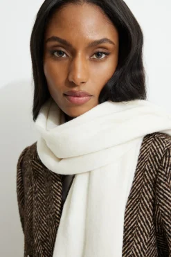 Cold Weather-Dynamite Heavenlyarn™ Wide Scarf White