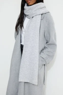 Cold Weather-Dynamite Heavenlyarn™ Wide Scarf Grey