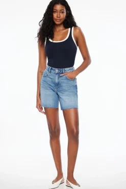 Jeans & Denim | Shorts-Dynamite Heidi A-Line Denim Shorts Blue