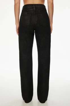 Jeans & Denim-Dynamite Heidi Glitter Wide Leg Jeans Black