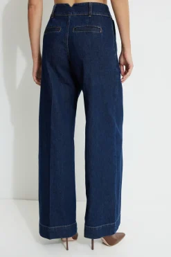 Jeans & Denim-Dynamite Heidi Pleated Wide Leg Jeans Blue