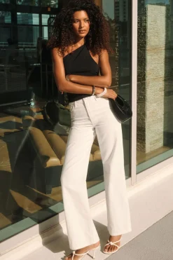Jeans & Denim-Dynamite Heidi Wide Leg Jeans White