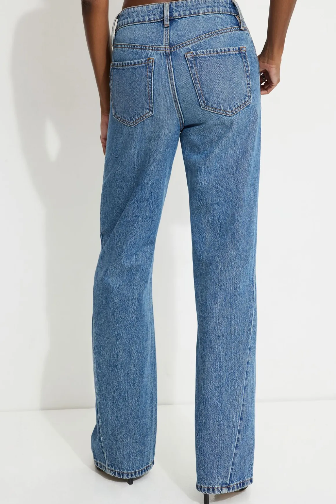 Jeans & Denim | Bestsellers-Dynamite Heidi Wide Leg Twisted Seam Jeans Black