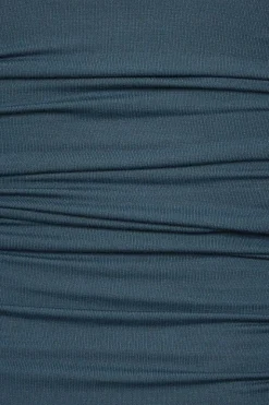 Tees & Tanks | Tees & Tanks-Dynamite High Cowl Neck Top Blue