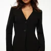 Blazers & Vests | Bestsellers-Dynamite Hourglass Blazer Black