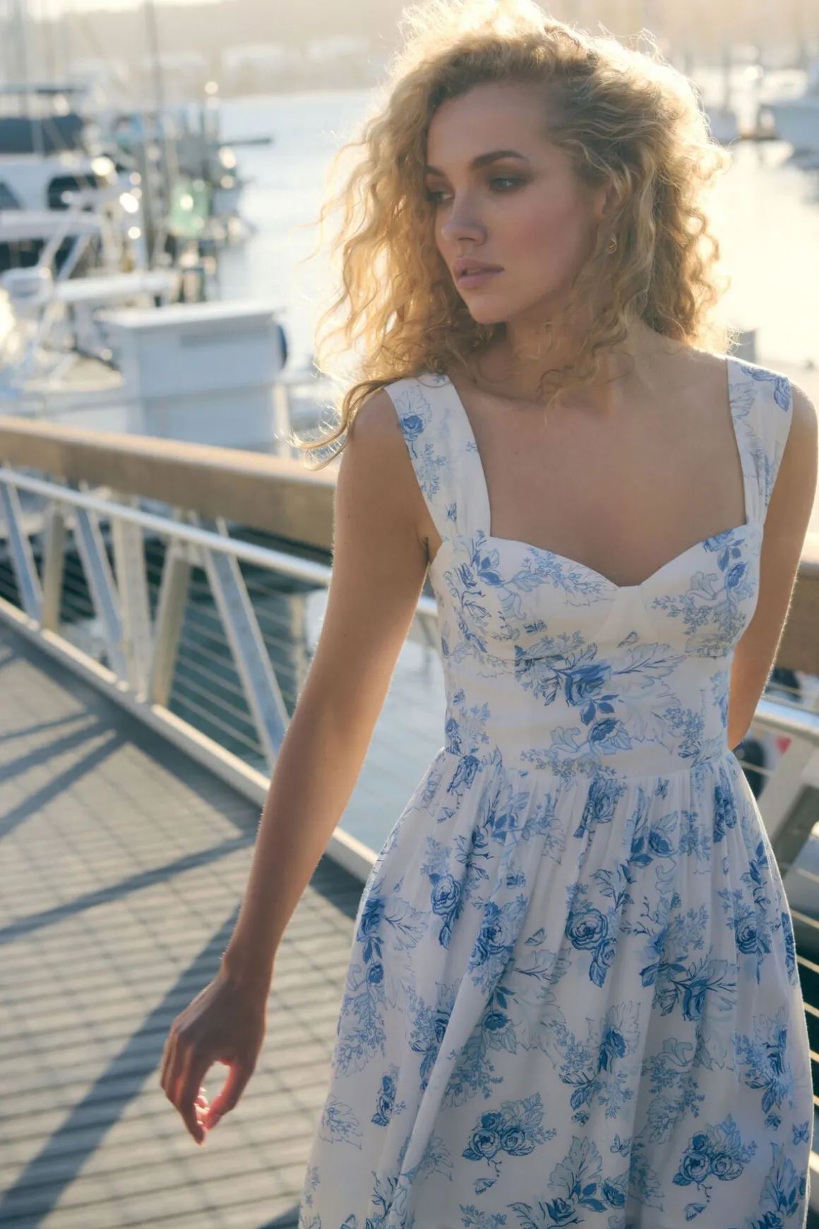 Dresses & Jumpsuits | Mini Dresses-Dynamite Jasmine Flare Mini Dress Blue