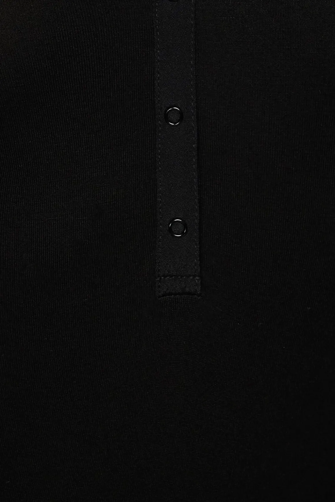 Tees & Tanks | Tees & Tanks-Dynamite Jersey Long Sleeve Polo Bodysuit Black