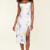 Dresses & Jumpsuits | Midi & Maxi Dresses-Dynamite Josie Cowl Neck Midi Slip Dress White