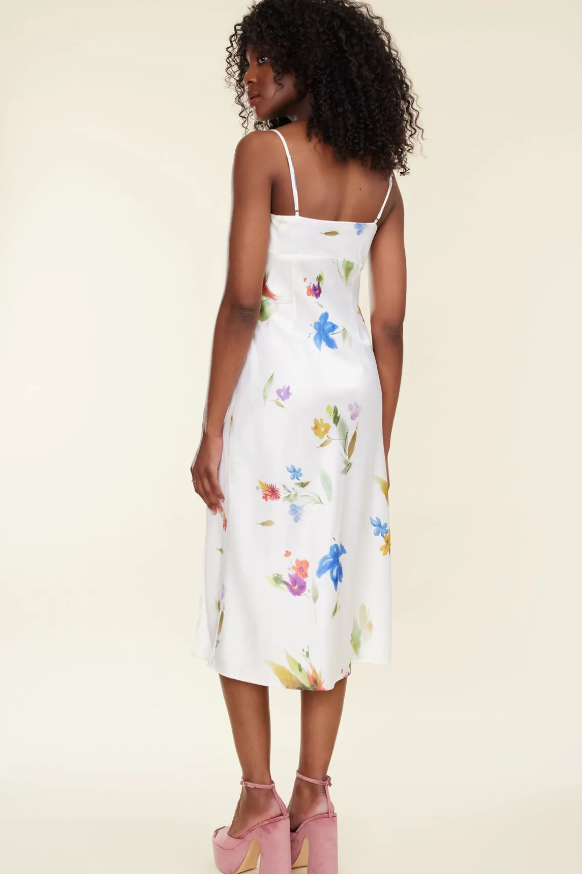 Dresses & Jumpsuits | Midi & Maxi Dresses-Dynamite Josie Cowl Neck Midi Slip Dress White
