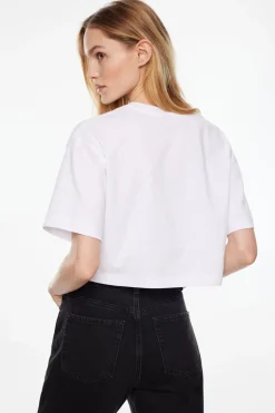 Tees & Tanks | Tees & Tanks-Dynamite Juno Cropped Boxy Tee White