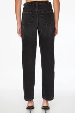 Jeans & Denim-Dynamite Justina Rhinestone Straight Leg Jeans Black