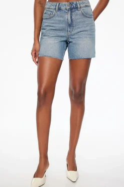 Jeans & Denim | Shorts-Dynamite Justina Straight Denim Shorts Blue