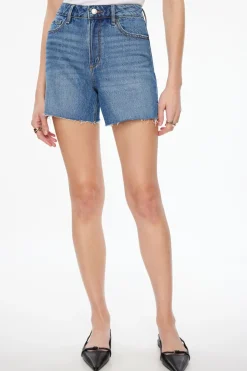 Jeans & Denim | Shorts-Dynamite Justina Straight Denim Shorts Blue