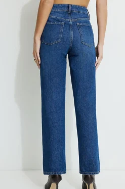 Jeans & Denim-Dynamite Justina Straight Jeans Blue