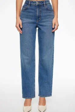 Jeans & Denim-Dynamite Justina Straight Leg Jeans Blue