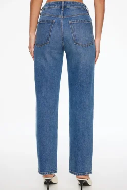 Jeans & Denim-Dynamite Justina Straight Leg Jeans Blue