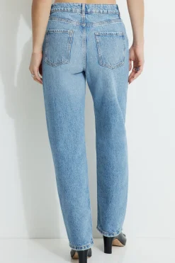 Jeans & Denim | Short & Long Lengths-Dynamite Justina Straight Leg Jeans Blue