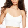 Tees & Tanks-Dynamite Kai Sculpt Crop Top White