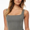 Blouses & Tops | Matching Sets-Dynamite Karla Corset Top Gray
