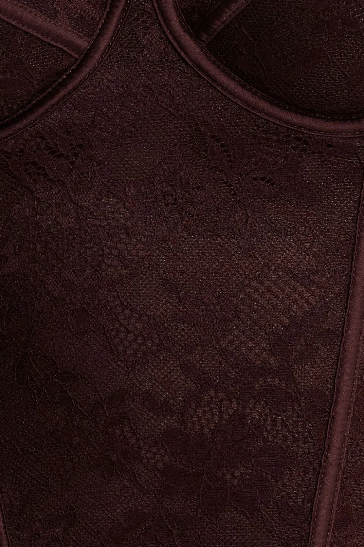 Tees & Tanks | Tees & Tanks-Dynamite Karolina Lace Bustier Burgundy