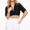 Blouses & Tops | Blouses & Tops-Dynamite Kayla Crinkled Twisted Blouse Black