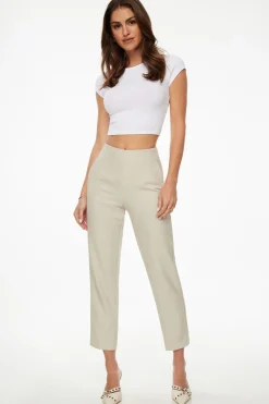 Pants | Slim Leg Pants-Dynamite Kendall Side Zip Slim Pants Brown