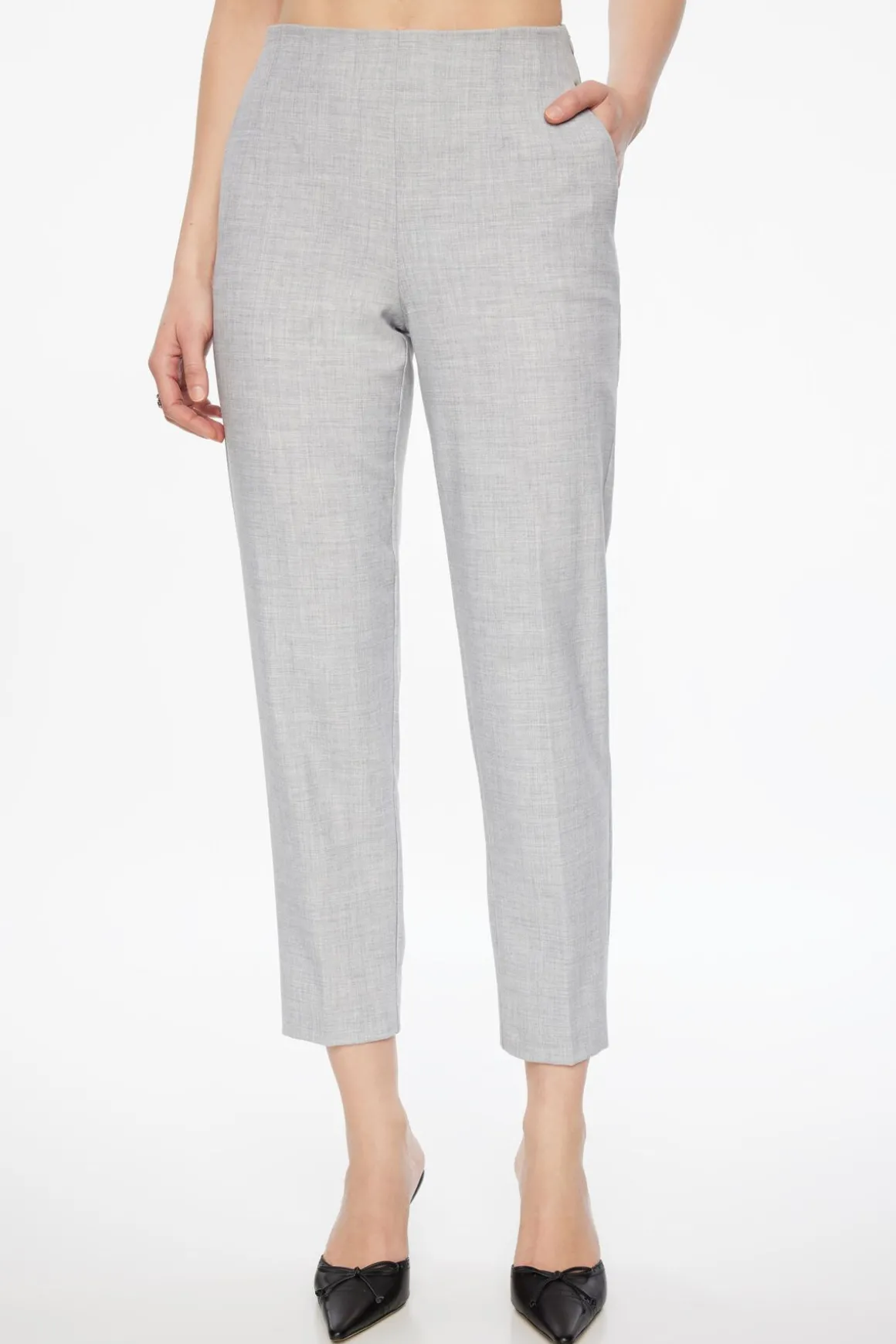 Pants | Slim Leg Pants-Dynamite Kendall Side Zip Slim Pants Gray